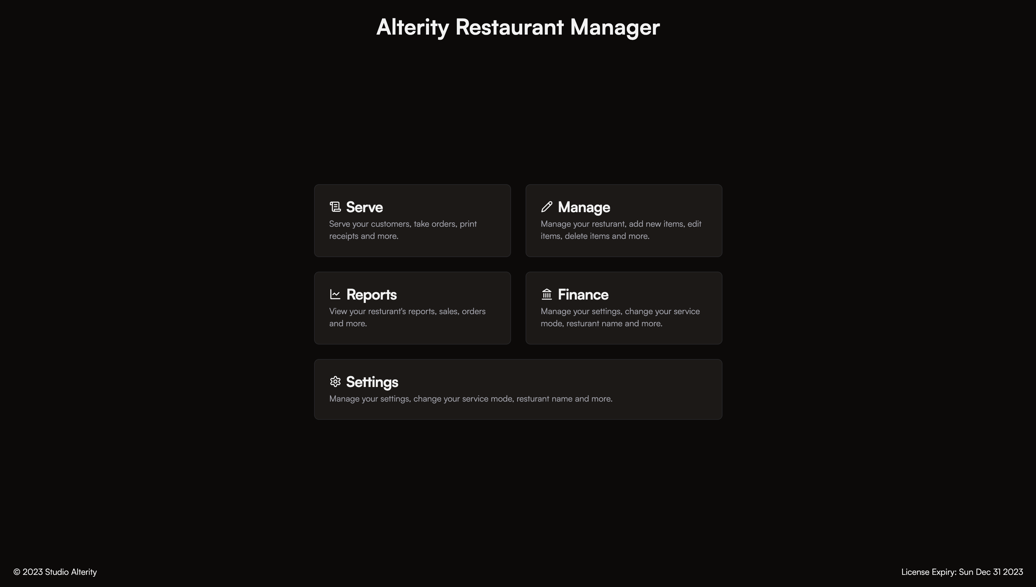 Alterity Resturant Manager